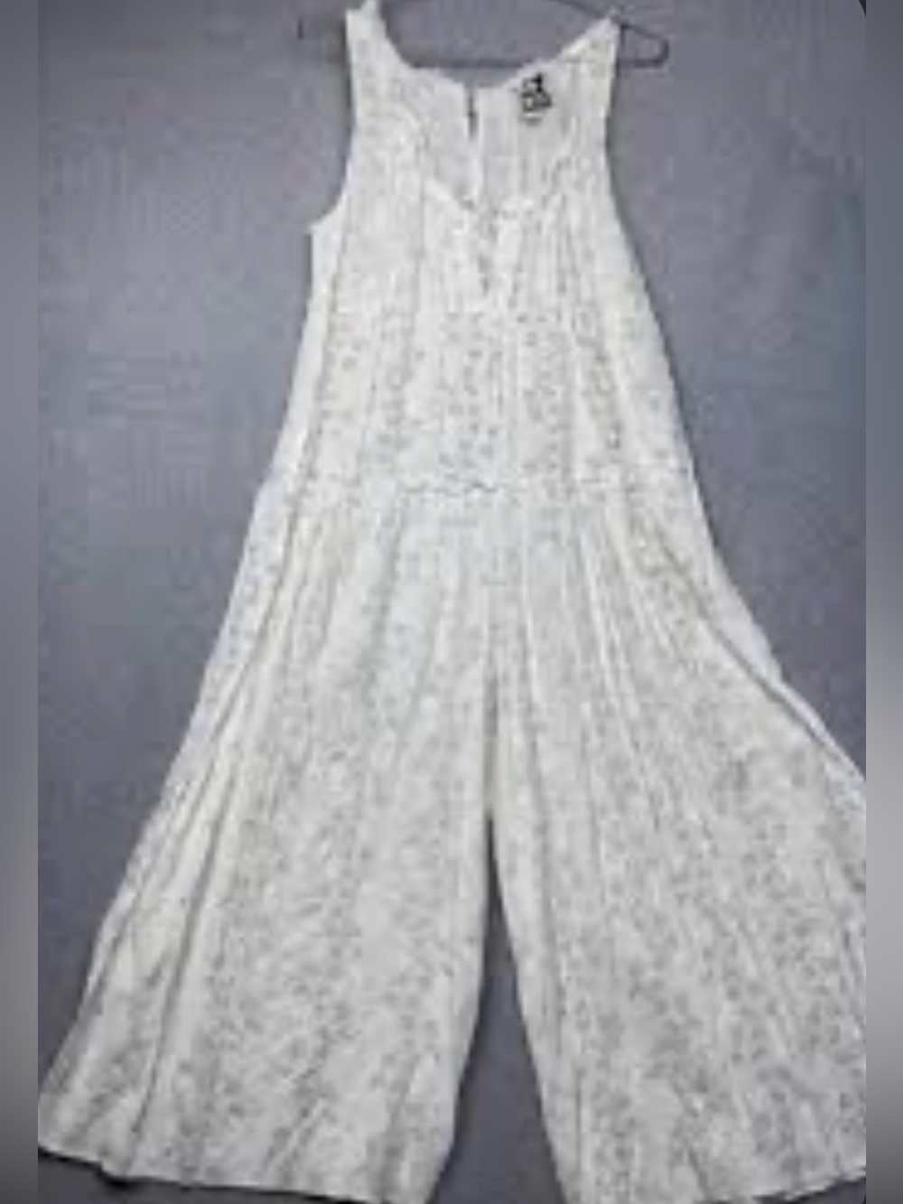 Boho White Floral Tiered Maxi Jumpsuit